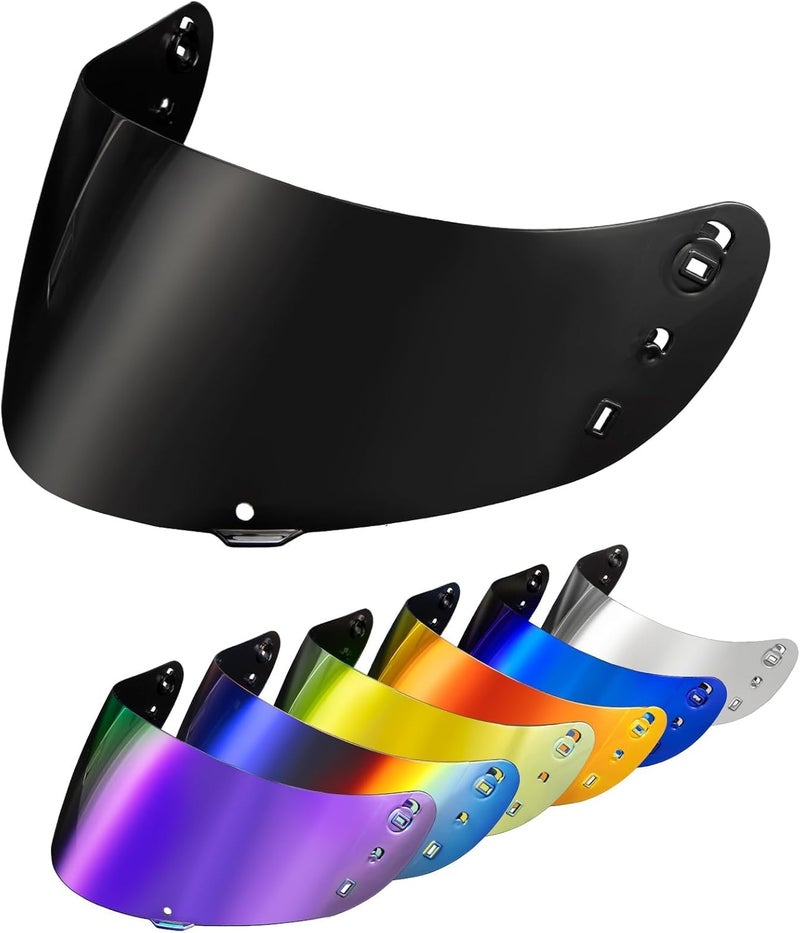 psler Icon Ic04 Visor - Icon Ic-04 Airframe Pro/Airmada/Airform Visor Motorcycle Helmet Tinted Visor UV Protection Face Shield Replacement for Ic04,Deep Smoke - Image 1